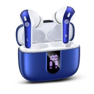 Wireless Blue Earbud Headphones